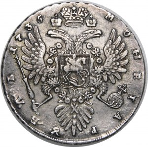 Russia, Anna, ruble 1735