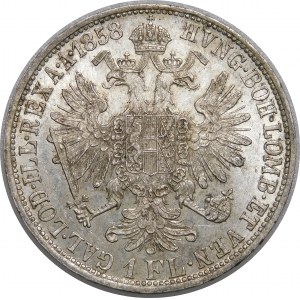 Austria, Franz Joseph I, 1 florin 1858 A