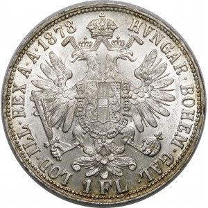 Austria, Franz Joseph I, 1 florin 1878