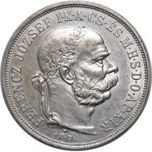 Hungary, Franz Joseph I, 5 crowns 1900 KB