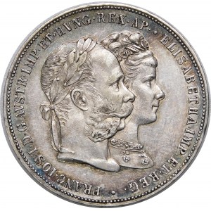 Austria, Franz Joseph I, 2 guilders 1879