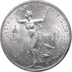 Austria, Franciszek Józef I, 5 koron 1908