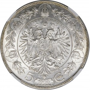 Austria, Franz Joseph I, 5 crowns 1900