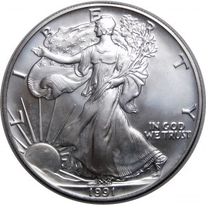 USA, $1 1991, American Eagle