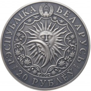 Białoruś, 20 rubli 2014, Znaki zodiaku - Baran