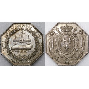 Frankreich, Notare des 19. Jahrhunderts, Satz - 2 Münzen in einer Schachtel