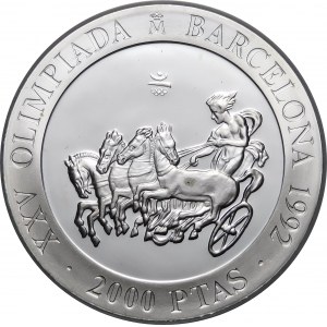 Spain, 2000 pesetas 1992 Games of the XXV Olympiad, Barcelona 1992 - chariot race