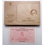 Spain, 2000 pesetas 1990 Games of the XXV Olympiad, Barcelona 1992 - antique boat