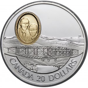 Kanada, 20 dolarów 1991, AEA Silver Dart - oryginalne opakowanie