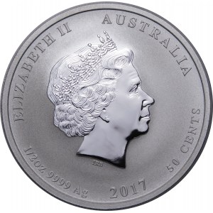 Australia, 50 centów 2017, rok koguta