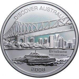 Australia, 1 dolar 2008, Discover Australia - Brisbane