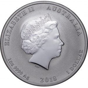 Australia, 1 dolar 2018, rok psa