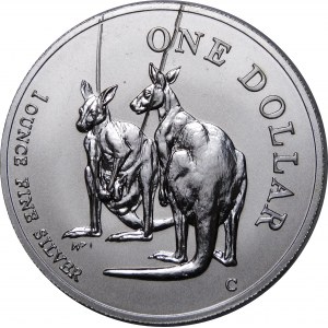Australia, $1 1999, kangaroos