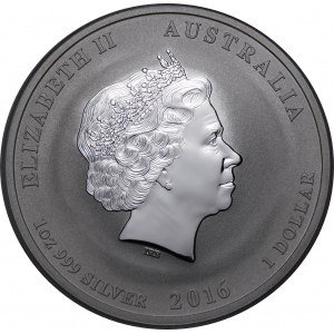 Australia, 1 dolar 2016, rok małpy