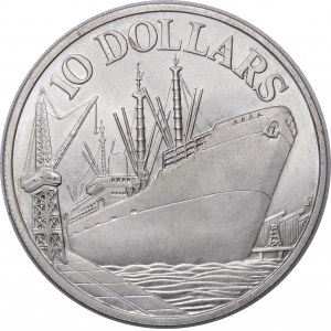 Singapur, 10 dolarów 1975, 10-lecie niepodległości
