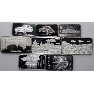 8 commemorative bars - 8 x one ounce of silver