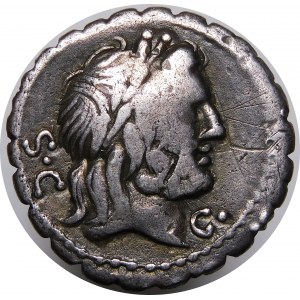 Roman Republic, Quintus Antonius Balbus, Denarius Serratus 83-82 BC