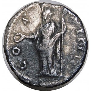 Römisches Reich, Antoninus I. Pius, Denarius 145 n. Chr.