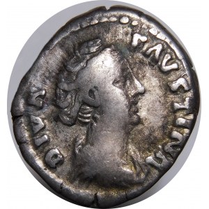 Roman Empire, Faustina I wife of Antoninus Pius, Denarius 150 AD