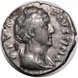 Römisches Reich, Faustina I. Frau des Antoninus Pius, Denar 150 n. Chr.