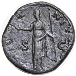 Römisches Reich, Faustina I. Frau von Antoninus I. Pius, Dupondius 141 n. Chr.