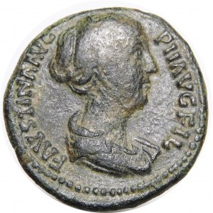Römisches Reich, Faustina II. Ehefrau von Marcus Aurelius, As 146 n. Chr.