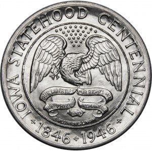 USA, 1/2 dollar 1946, 100th anniversary of the state of Iowa