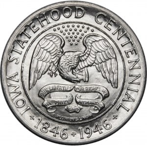USA, 1/2 Dollar 1946, 100. Jahrestag des Staates Iowa