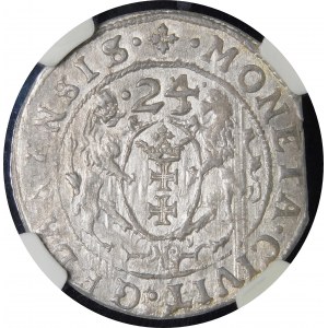 Sigismund III Vasa, Ort 1624/3, Gdansk - pierced date, PR