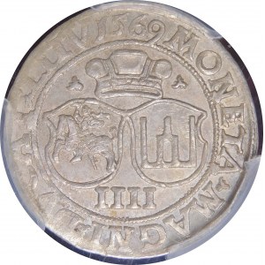 Sigismund II Augustus, Viereck 1569, Vilnius - L/LITV - schön