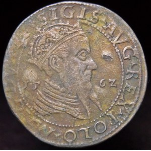Sigismund II Augustus, Trojak 1562, Vilnius - breit - selten