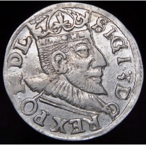 Sigismund III. Vasa, Trojak 1592, Poznań - hohe Krone, Datum links