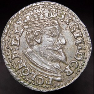 Sigismund III Vasa, Trojak 1600, Olkusz - bust with collar, lying 6 in date