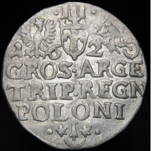 Zygmunt III Waza, Trojak 1620, Kraków - kryza nie dzieli napisu
