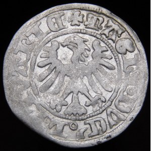 Alexander Jagiellonian, Vilnius half-penny - Gothic - 4th issue - 6 feathers, variety - very rare.