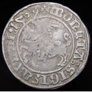 Sigismund I. der Alte, Halbpfennig 1509, Vilnius - Wappen ohne Scheide - sehr selten