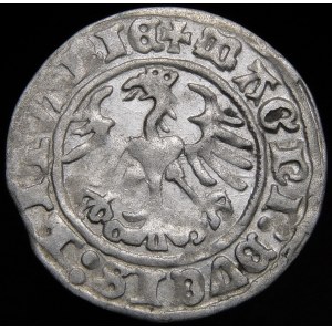 Sigismund I. der Alte, halber Pfennig 1513, Vilnius - Doppelpunkt