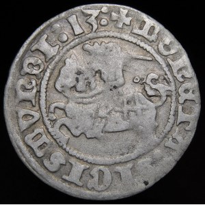 Sigismund I. der Alte, Halbpfennig 1513, Vilnius - Ring - viereckig - selten