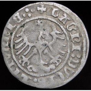 Sigismund I. der Alte, Halbpfennig 1513, Vilnius - Ring - viereckig - selten