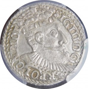 Zygmunt III Waza, Trojak 1599, Olkusz - popiersie z 1598