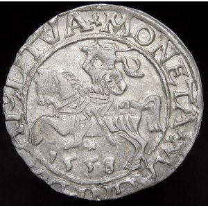 Sigismund II Augustus, Half-penny 1558, Vilnius - LI/LITVA - A without crossbar - rare