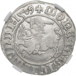 Sigismund I. der Alte, Halbpfennig 1509, Wilna - Herold ohne Scheide - Variante