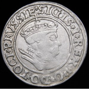 Zygmunt I Stary, Grosz 1535, Toruń - w czepcu i koronie