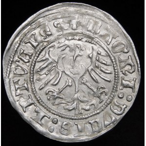 Sigismund I. der Alte, halber Pfennig 1512, Vilnius - destrukt