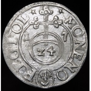 Sigismund III Vasa, Half-track 1617, Bydgoszcz - Saxon in oval, PMD