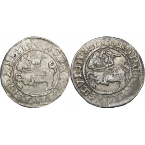 Sigismund I the Old, Half-penny 1513, Vilnius - variants - set (pcs. 2)