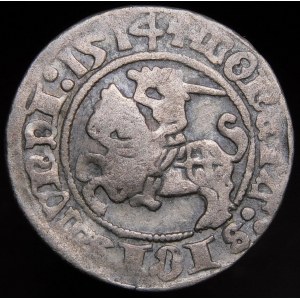 Sigismund I the Old, Half-penny 1514, Vilnius - error, LIVTVANIE - very rare