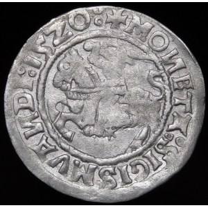 Sigismund I the Old, Half-penny 1520, Vilnius - error SIGISMVANDI, LITANIE - pentacle - rare