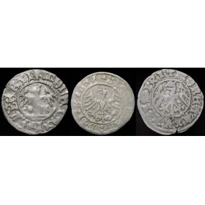 Casimir and Alexander Jagiellon and John I Olbracht, Half-penny Cracow - set (pcs. 3)