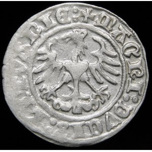 Sigismund I. der Alte, Halbpfennig 1512, Vilnius - diagonaler Doppelpunkt, Punkt - selten